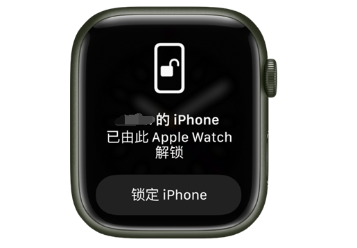 龙滚镇苹果手机维修分享用 AppleWatch 解锁配备面容 ID 的 iPhone方法 