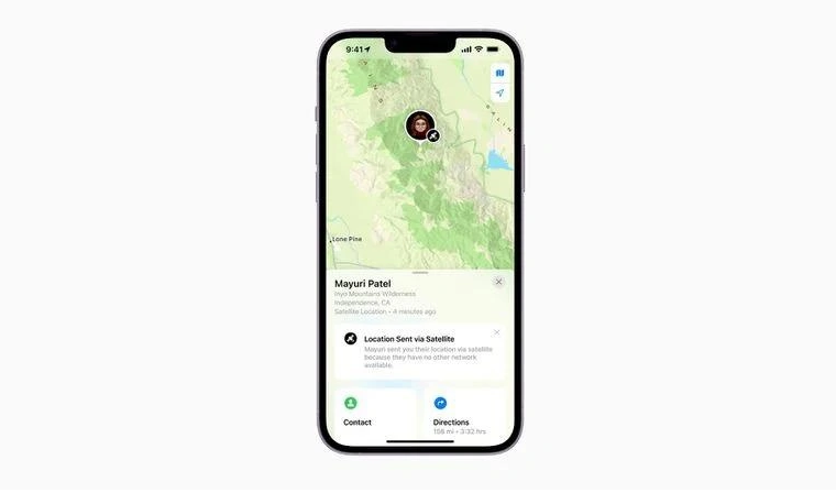 龙滚镇苹果14维修分享iPhone14系列中 FindMy功能通过卫星分享位置方法教程 