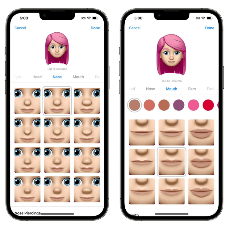 龙滚镇苹果手机维修分享​iOS 16中的拟我表情有了哪些变化和升级 